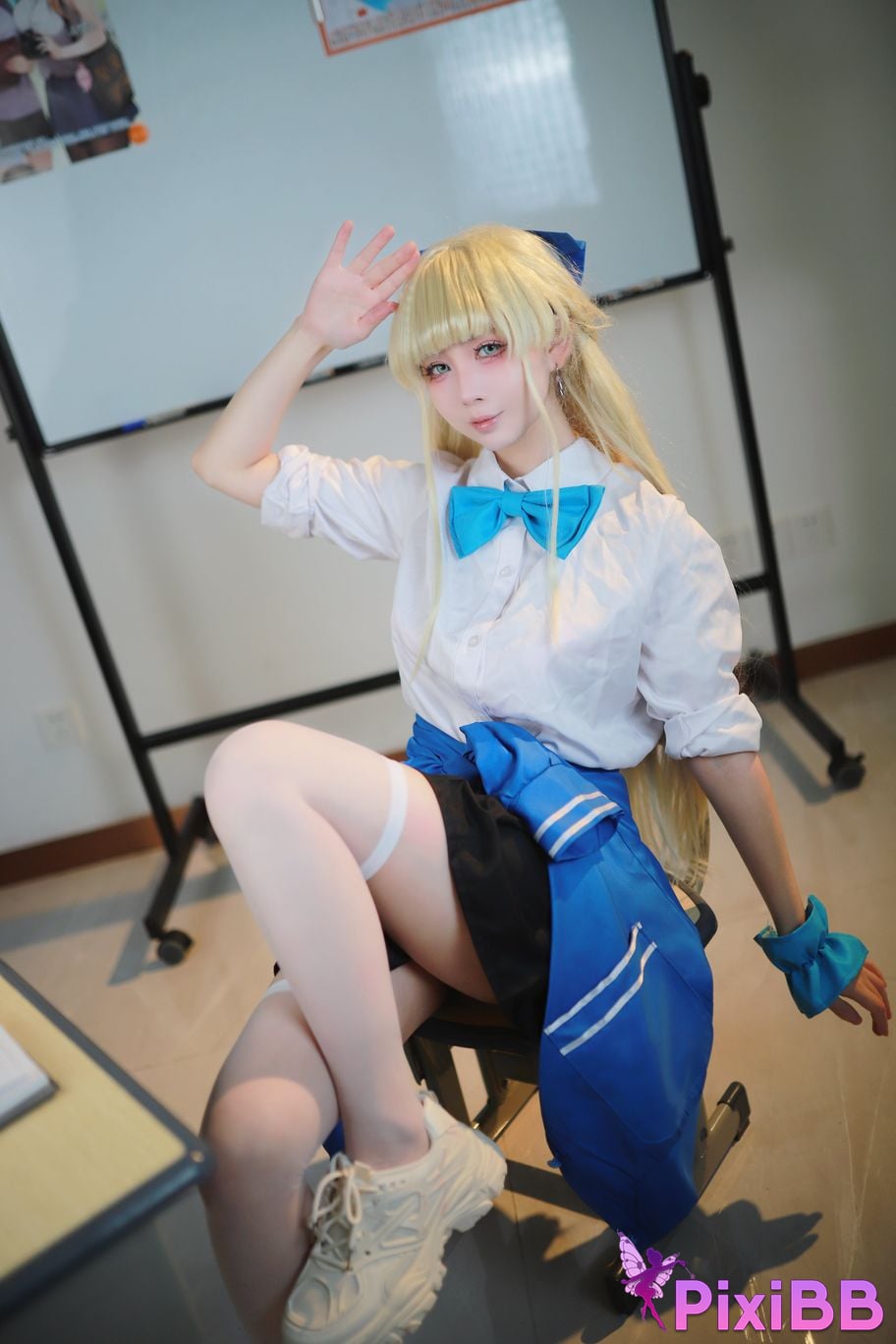 Cosplay Uesugi Eri Lou Blue Archives Asuka Horse School Uniform PixiBB.COM 016