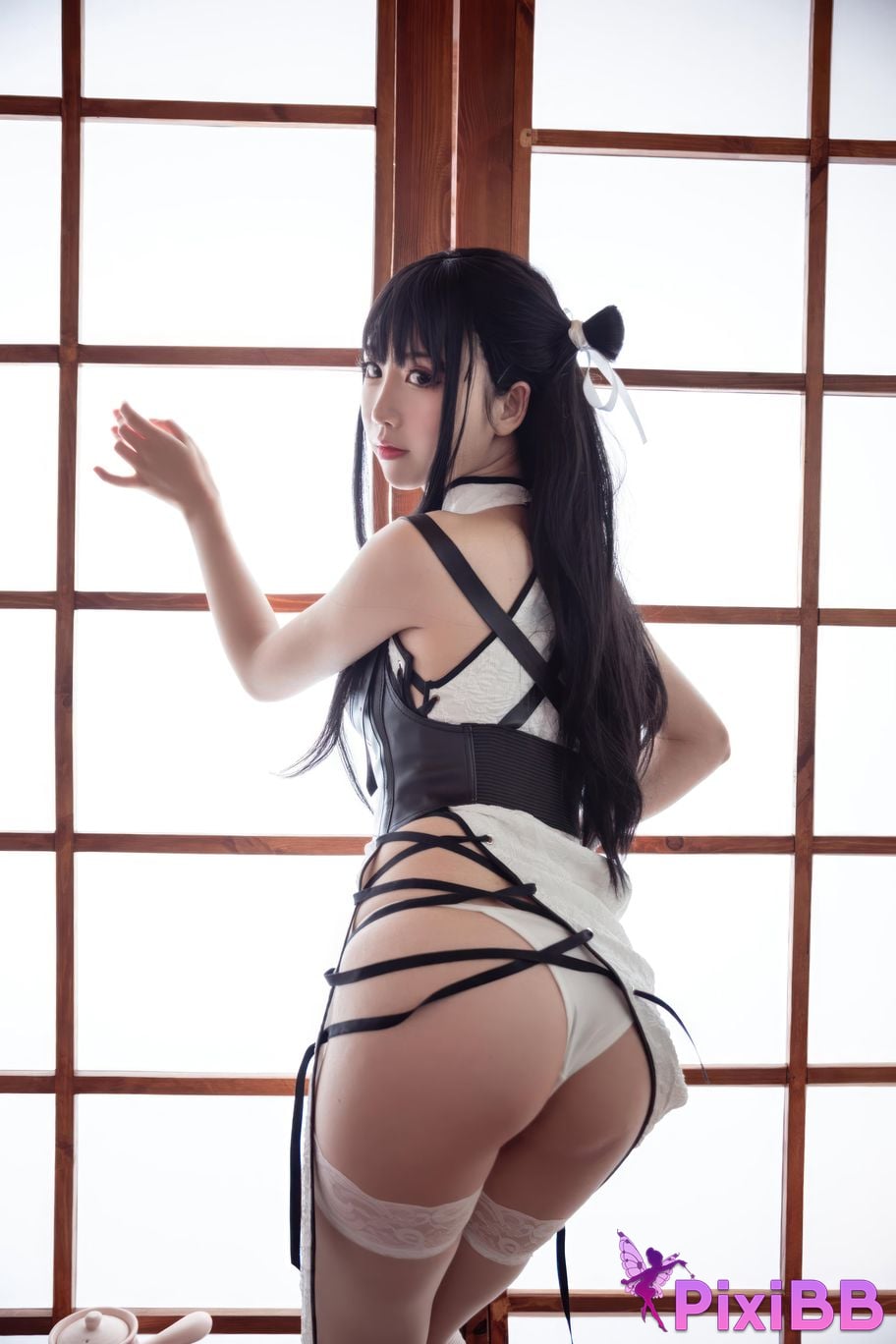 Cosplayer Noodle Fairy white cheongsam PixiBB.COM 013