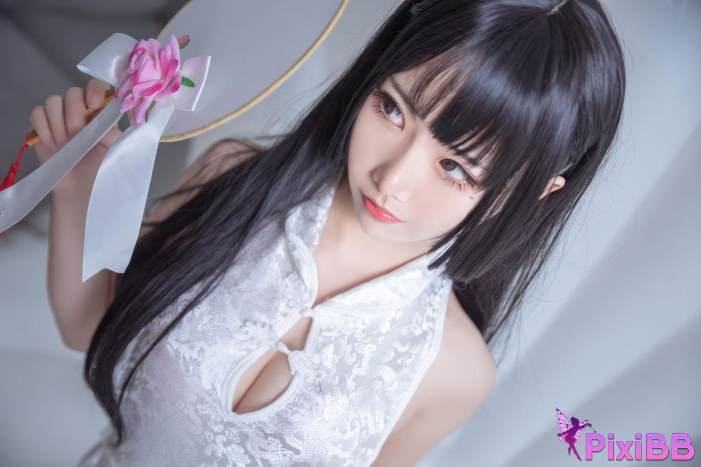 Cosplayer Noodle Fairy white cheongsam PixiBB.COM 037