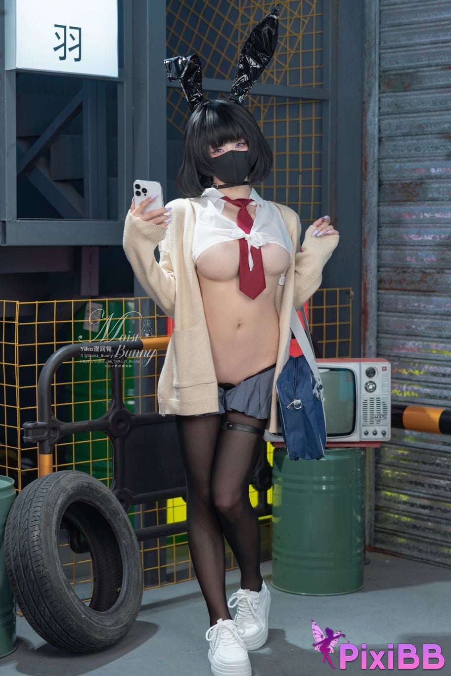 Cosplayer Sticky Dumpling Rabbit 10 monthly works Sai Bo Ni JK marionette PixiBB.COM 001