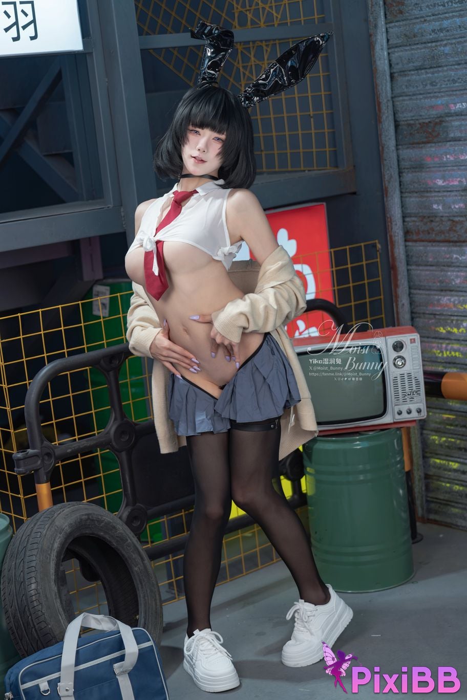 Cosplayer Sticky Dumpling Rabbit 10 monthly works Sai Bo Ni JK marionette PixiBB.COM 006