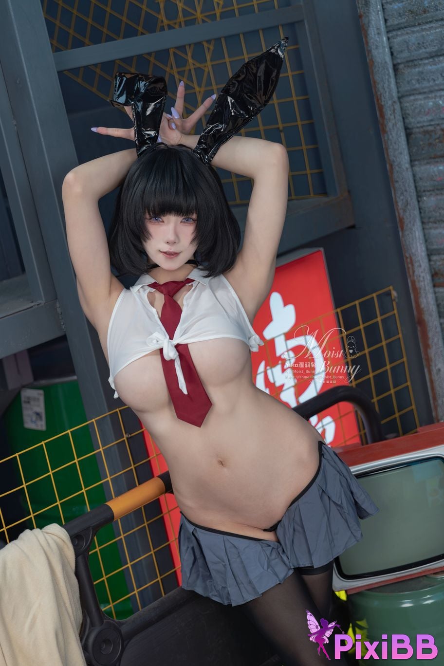 Cosplayer Sticky Dumpling Rabbit 10 monthly works Sai Bo Ni JK marionette PixiBB.COM 008