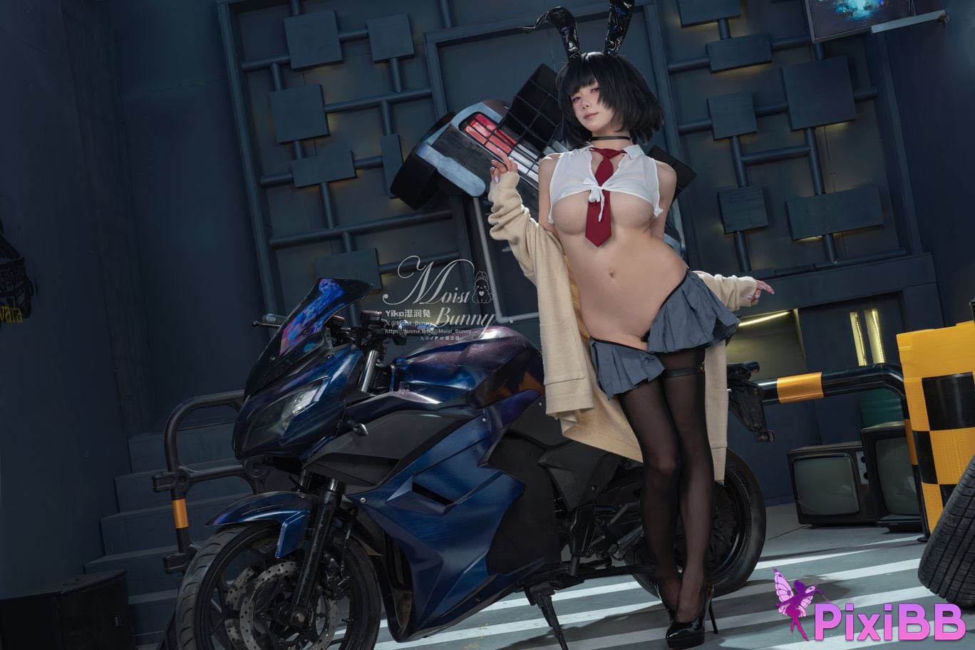 Cosplayer Sticky Dumpling Rabbit 10 monthly works Sai Bo Ni JK marionette PixiBB.COM 030