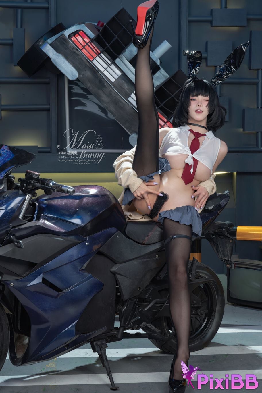 Cosplayer Sticky Dumpling Rabbit 10 monthly works Sai Bo Ni JK marionette PixiBB.COM 043