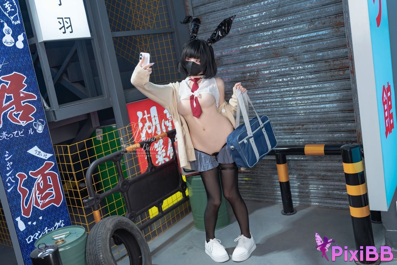 Cosplayer Sticky Dumpling Rabbit 10 monthly works Sai Bo Ni JK marionette PixiBB.COM 045