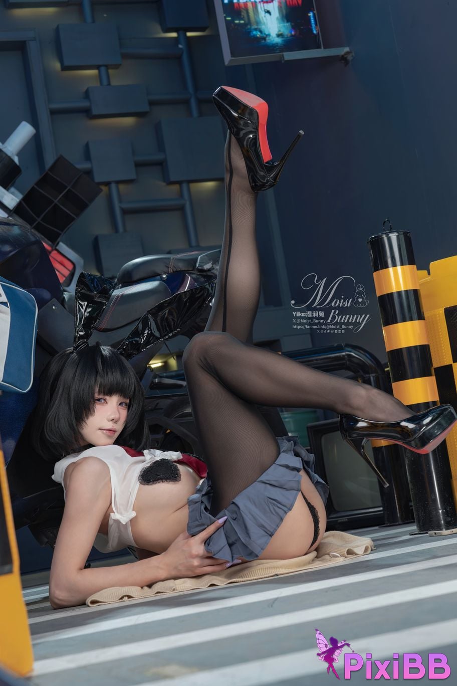 Cosplayer Sticky Dumpling Rabbit 10 monthly works Sai Bo Ni JK marionette PixiBB.COM 057