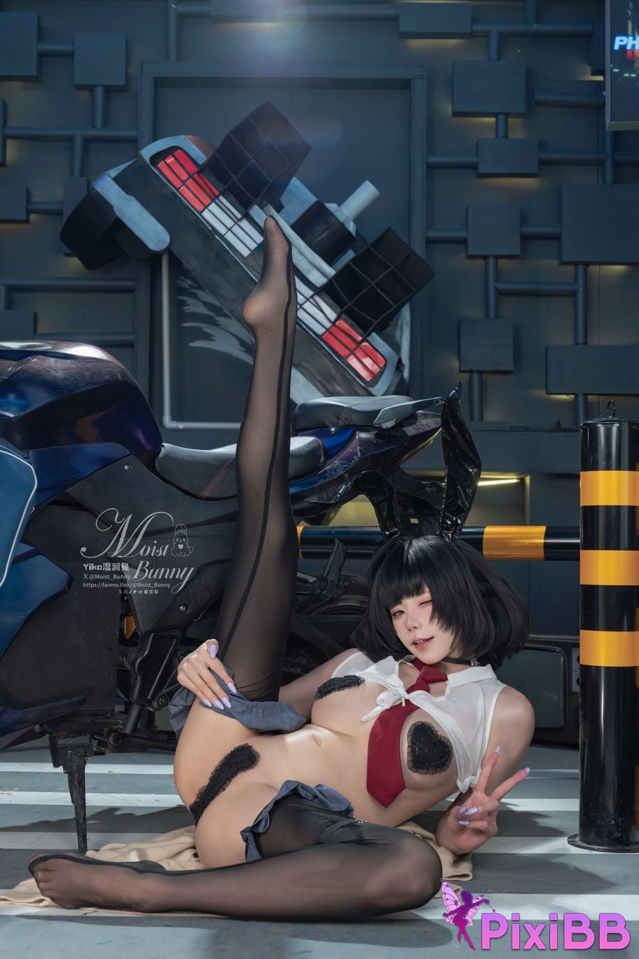 Cosplayer Sticky Dumpling Rabbit 10 monthly works Sai Bo Ni JK marionette PixiBB.COM 065