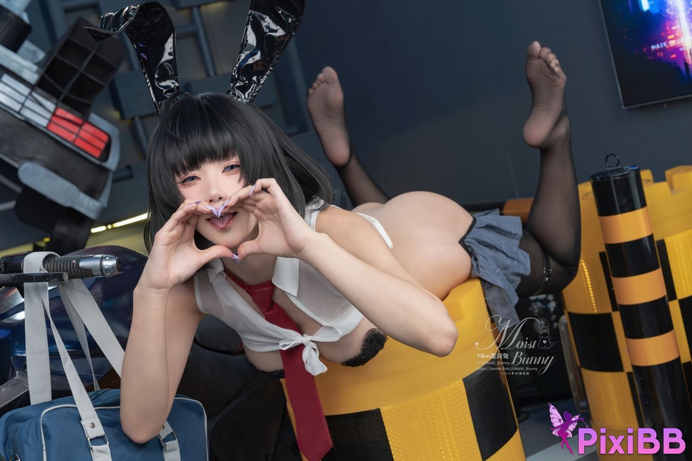 Cosplayer Sticky Dumpling Rabbit 10 monthly works Sai Bo Ni JK marionette PixiBB.COM 074