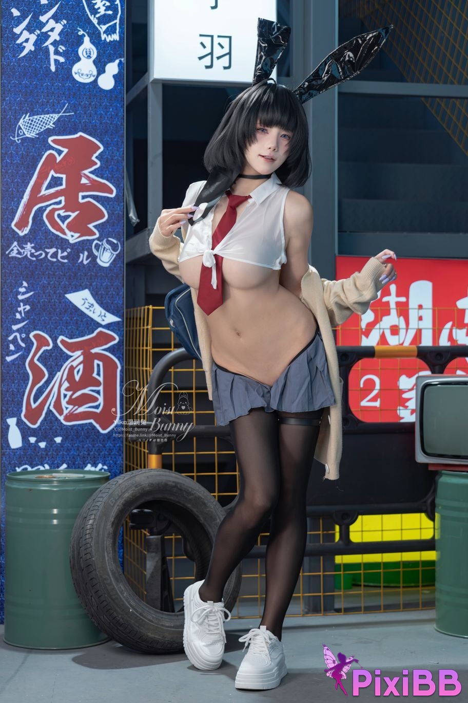 Cosplayer Sticky Dumpling Rabbit 10 monthly works Sai Bo Ni JK marionette PixiBB.COM 078