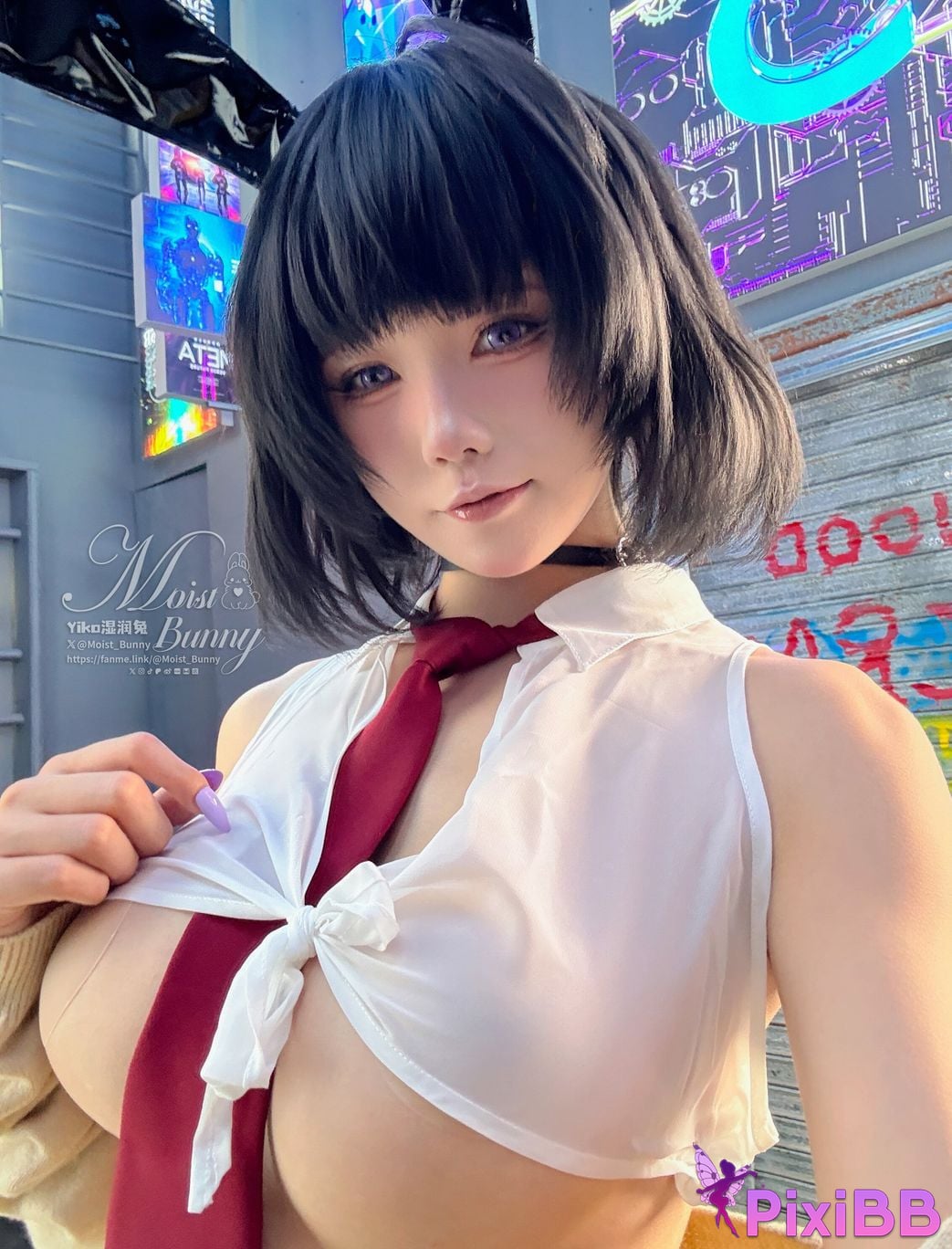 Cosplayer Sticky Dumpling Rabbit 2025 Year 10 monthly works Sai Bo Ni JK PixiBB.COM 001