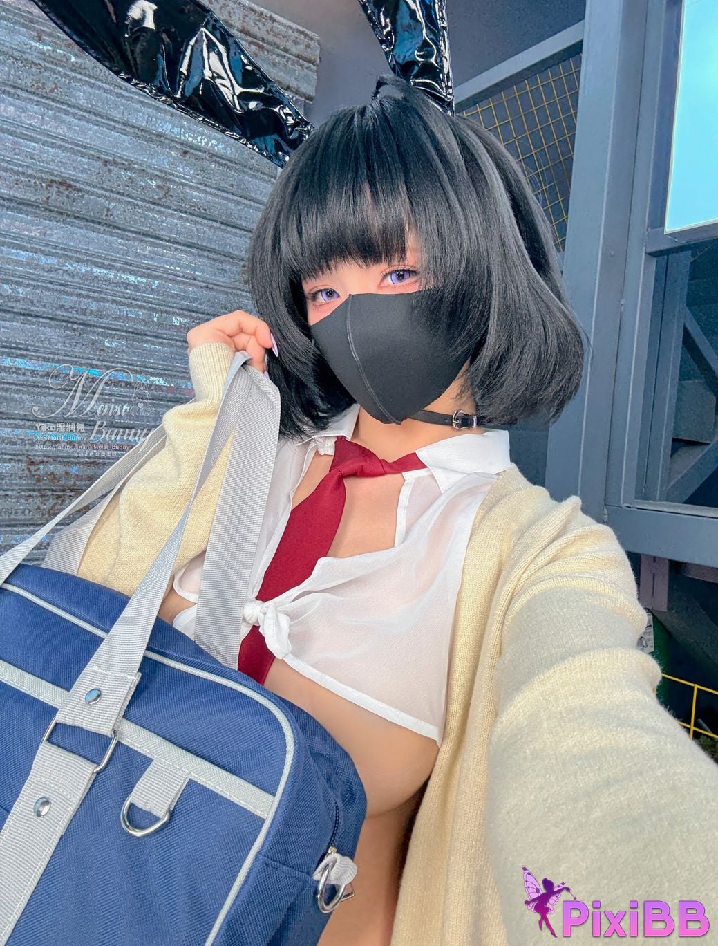 Cosplayer Sticky Dumpling Rabbit 2025 Year 10 monthly works Sai Bo Ni JK PixiBB.COM 012