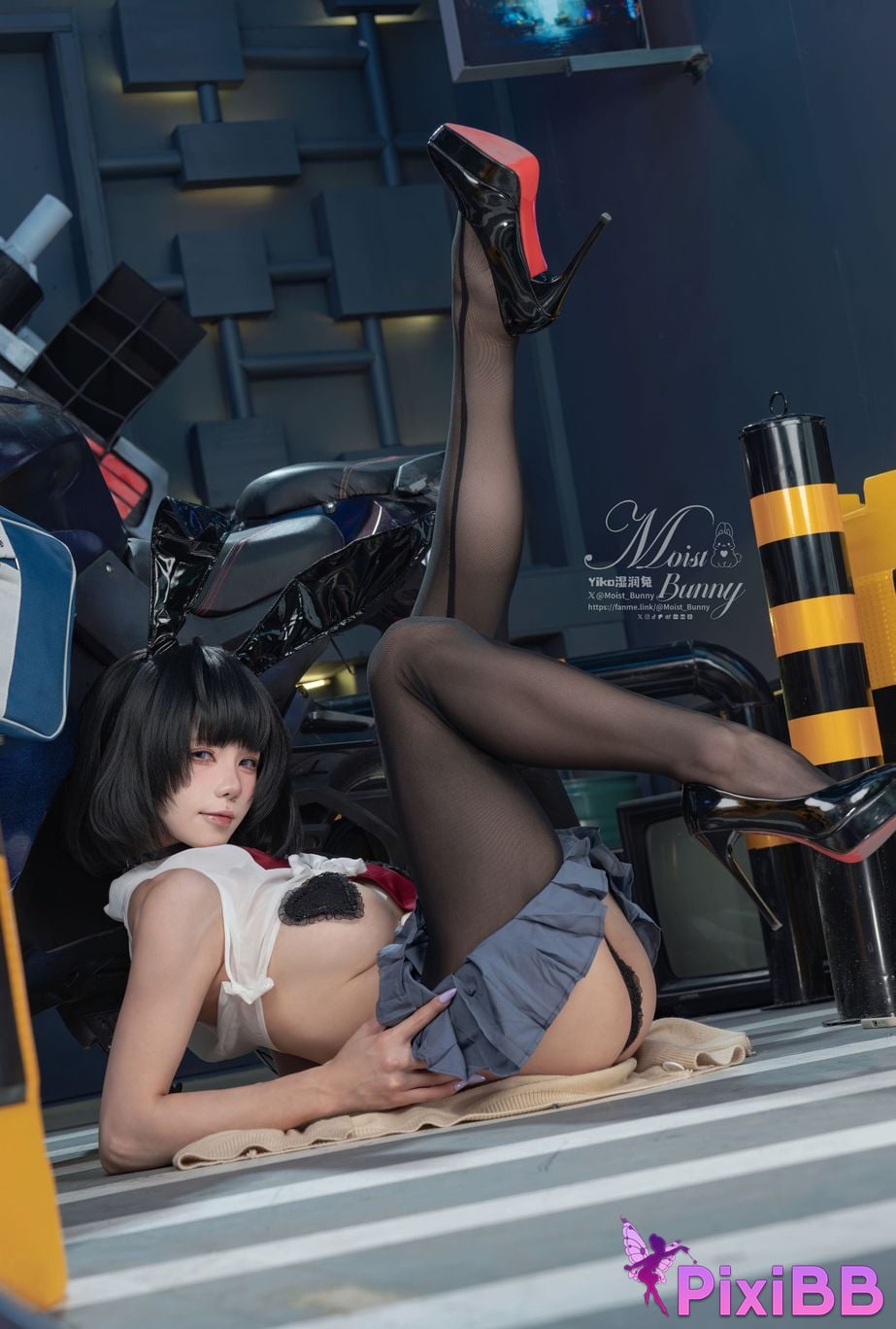 Cosplayer Sticky Dumpling Rabbit 2025 Year 10 monthly works Sai Bo Ni JK PixiBB.COM 064