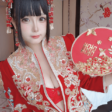 Cosplayer Hinajiao bridal chamber flowers and candles PixiBB.COM 184