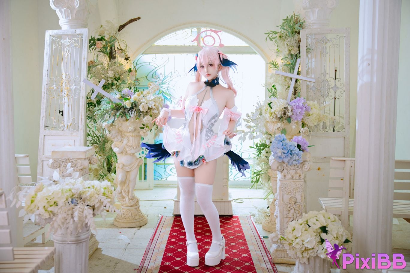 Cosplayer Hinajiao Azure Files Shimoe Koharu Bride PixiBB.COM 001