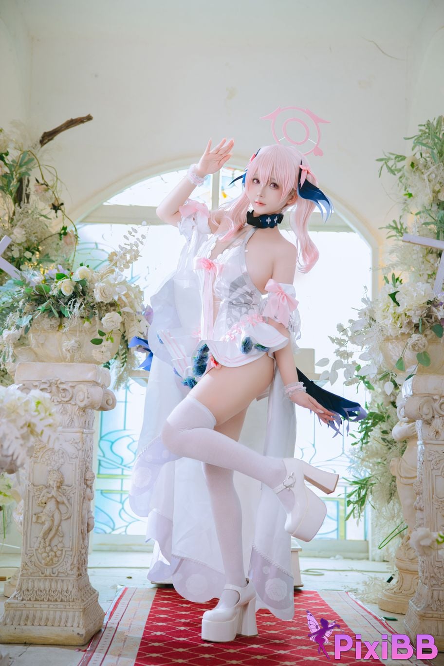 Cosplayer Hinajiao Azure Files Shimoe Koharu Bride PixiBB.COM 005