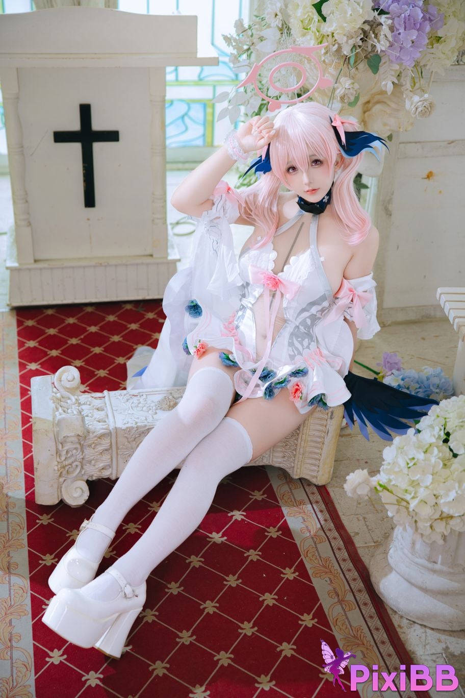 Cosplayer Hinajiao Azure Files Shimoe Koharu Bride PixiBB.COM 008