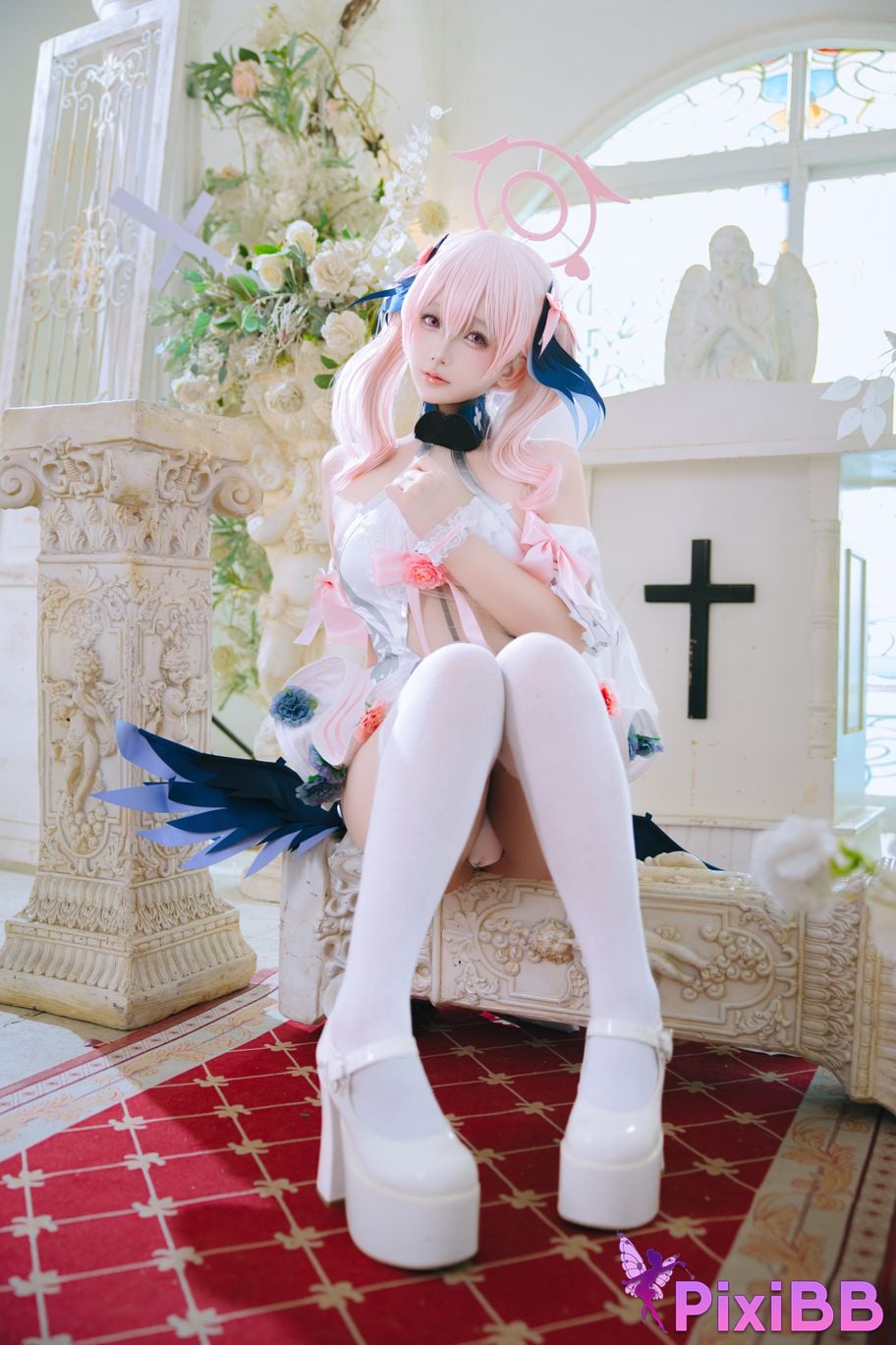 Cosplayer Hinajiao Azure Files Shimoe Koharu Bride PixiBB.COM 009