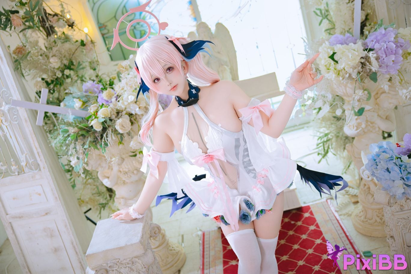 Cosplayer Hinajiao Azure Files Shimoe Koharu Bride PixiBB.COM 024