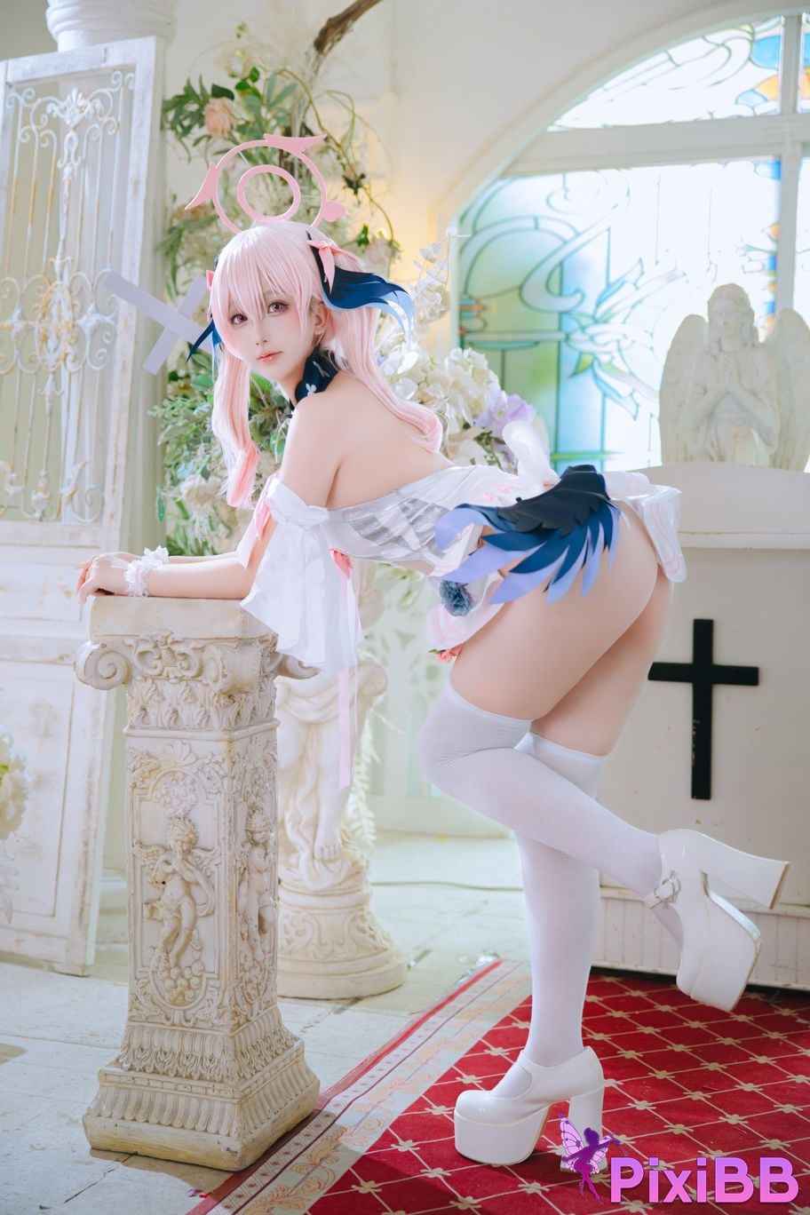 Cosplayer Hinajiao Azure Files Shimoe Koharu Bride PixiBB.COM 025