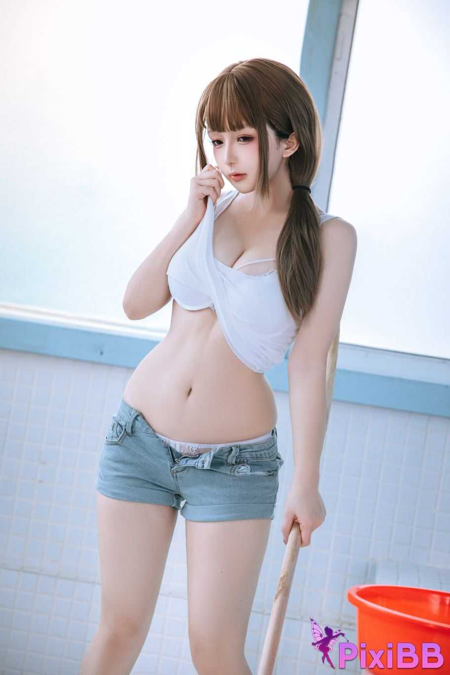 Cosplayer Hinajiao Male bathroom cleaner PixiBB.COM 079