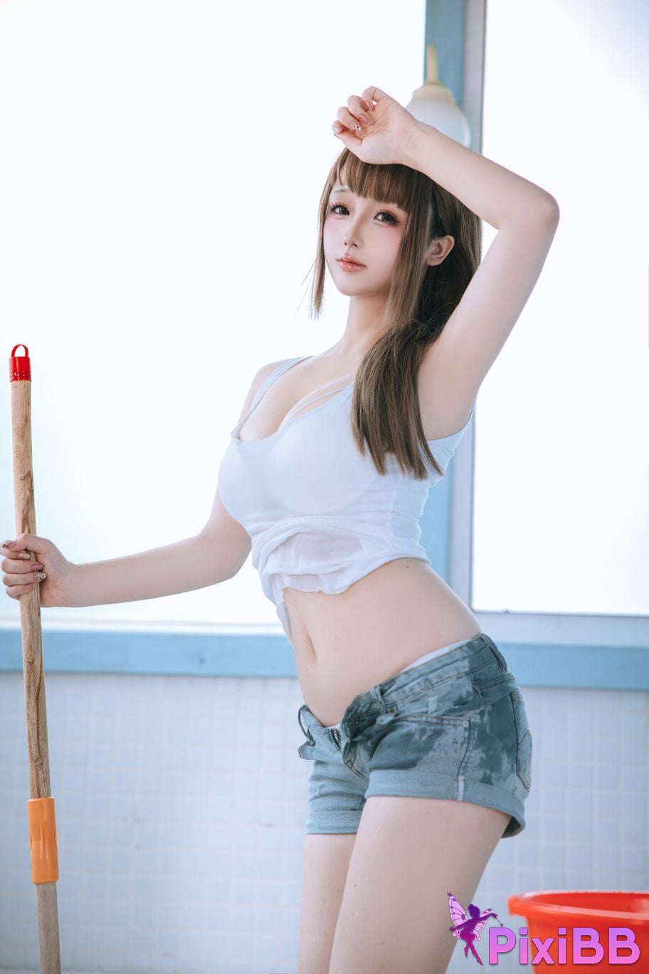 Cosplayer Hinajiao Male bathroom cleaner PixiBB.COM 086