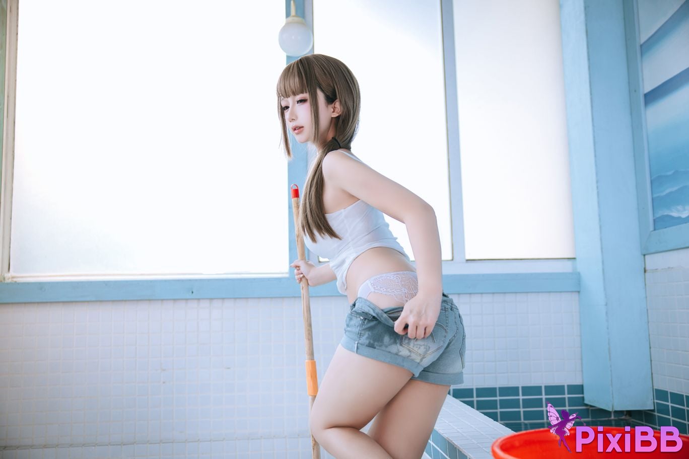 Cosplayer Hinajiao Male bathroom cleaner PixiBB.COM 090