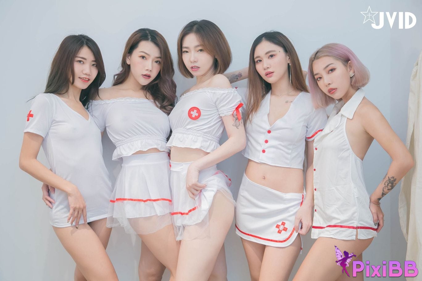 JVID Luo ying and Yi fu die and Ya jie and Li xing ruo and Kun na PixiBB.COM 054