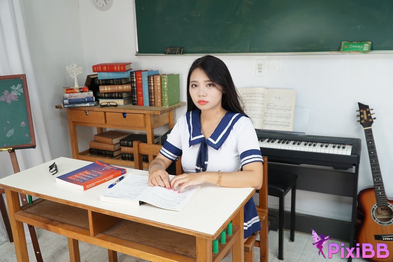 Private Photoshoot Xixi Plump royal sister JK Full scale private shooting PixiBB.COM 002