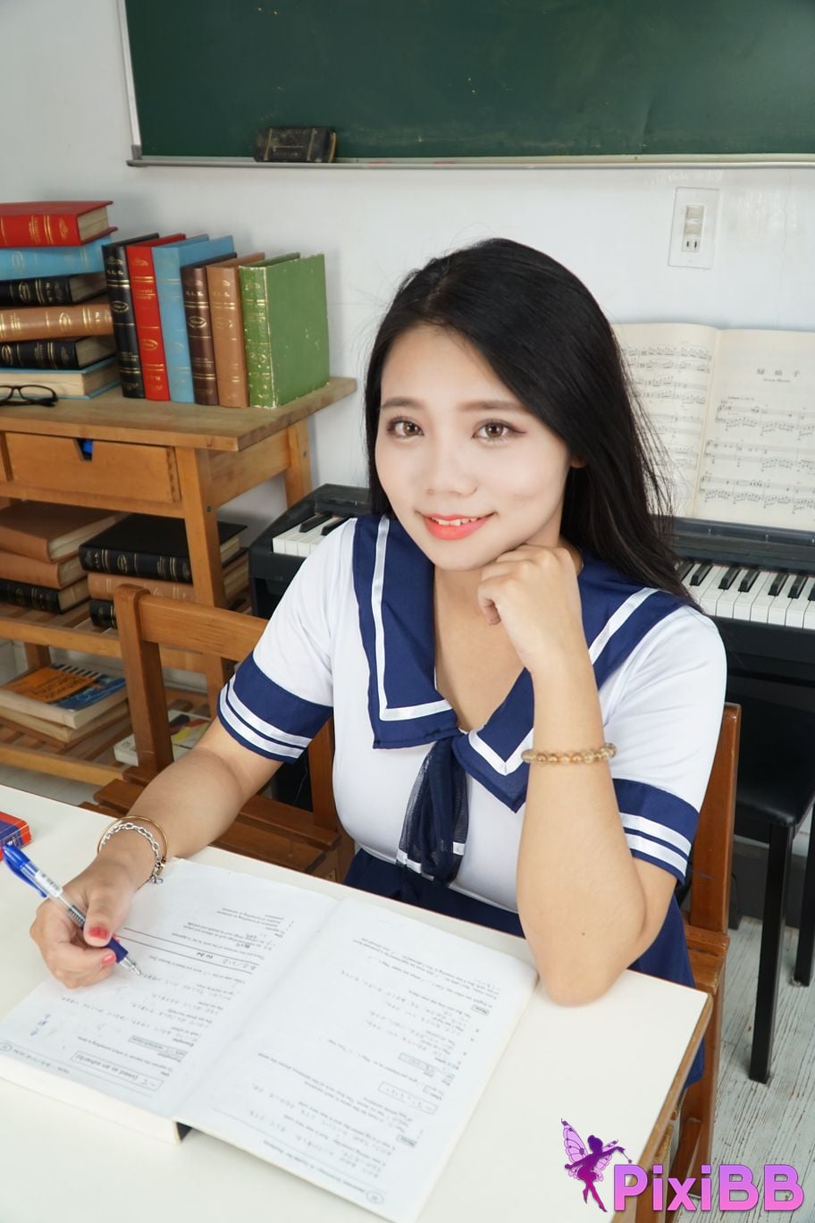 Private Photoshoot Xixi Plump royal sister JK Full scale private shooting PixiBB.COM 005