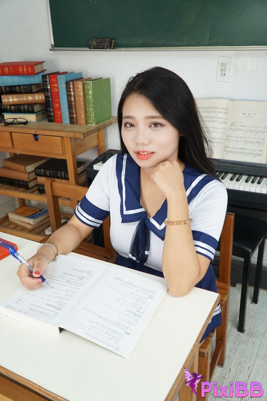 Private Photoshoot Xixi Plump royal sister JK Full scale private shooting PixiBB.COM 006