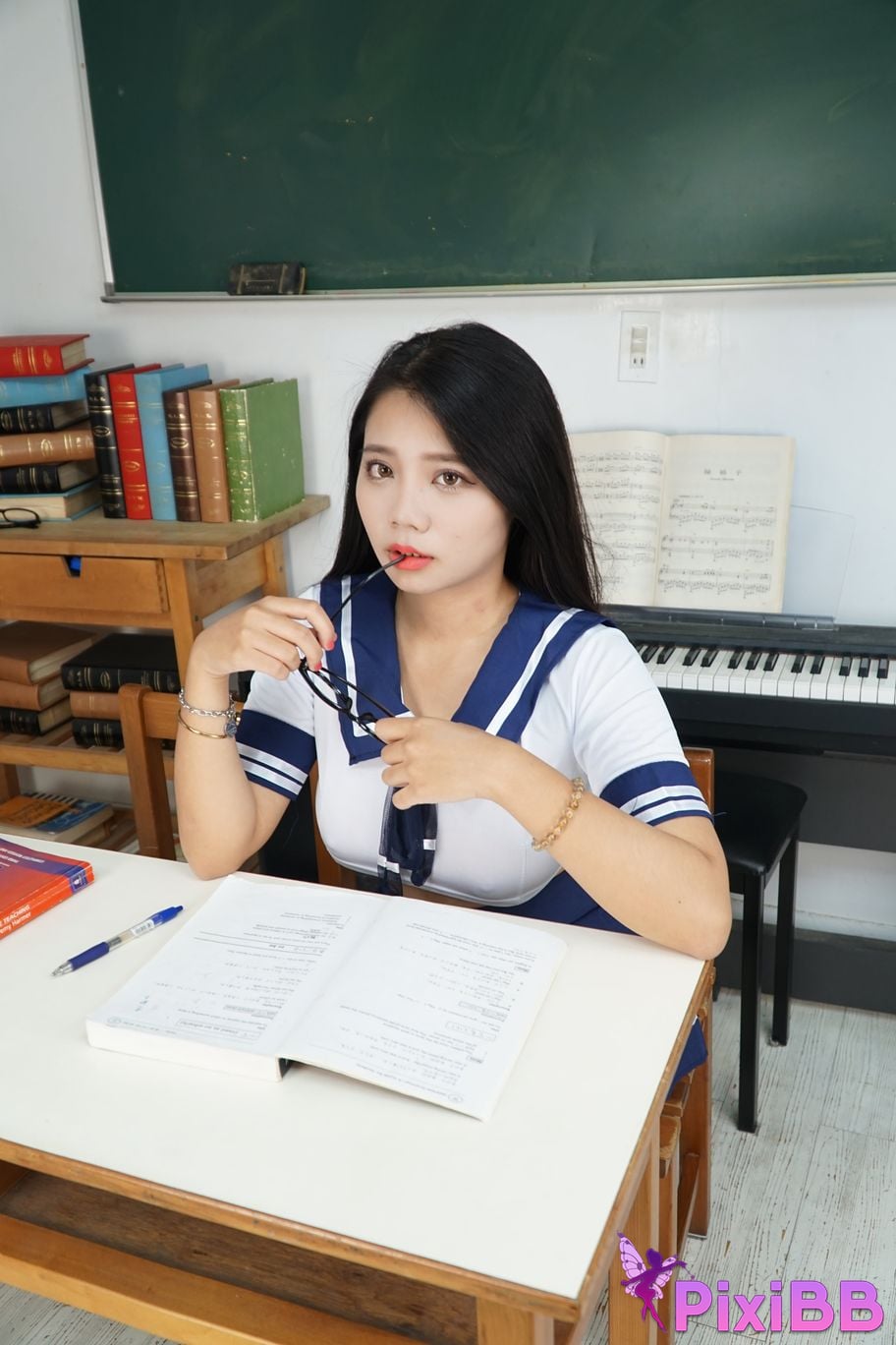 Private Photoshoot Xixi Plump royal sister JK Full scale private shooting PixiBB.COM 007