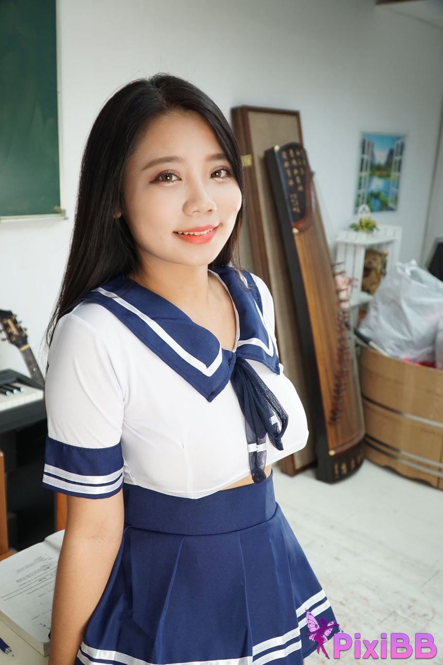 Private Photoshoot Xixi Plump royal sister JK Full scale private shooting PixiBB.COM 013