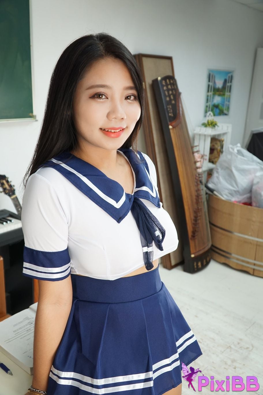 Private Photoshoot Xixi Plump royal sister JK Full scale private shooting PixiBB.COM 014