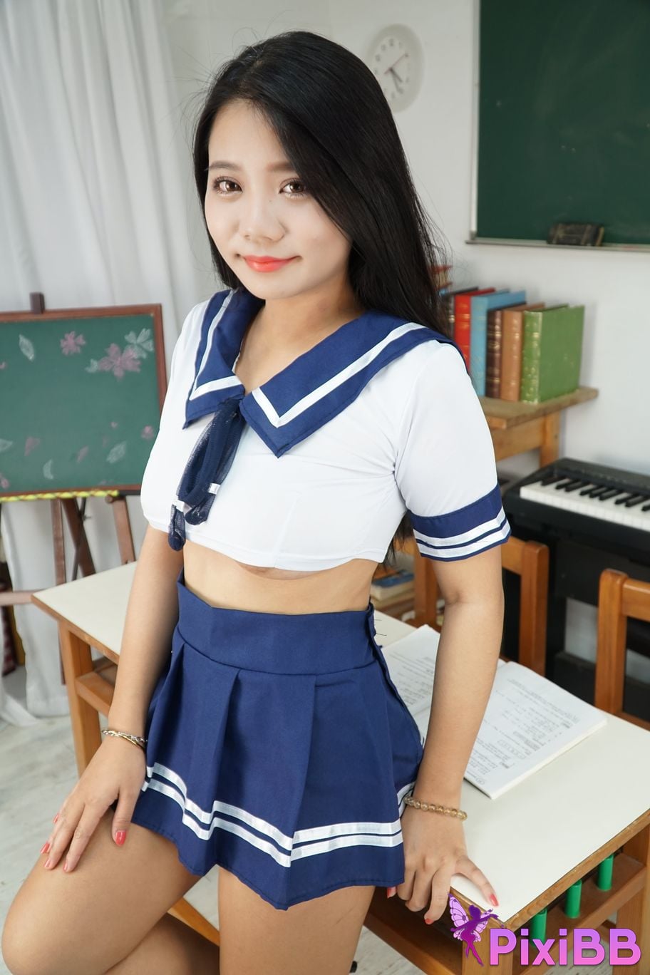 Private Photoshoot Xixi Plump royal sister JK Full scale private shooting PixiBB.COM 015