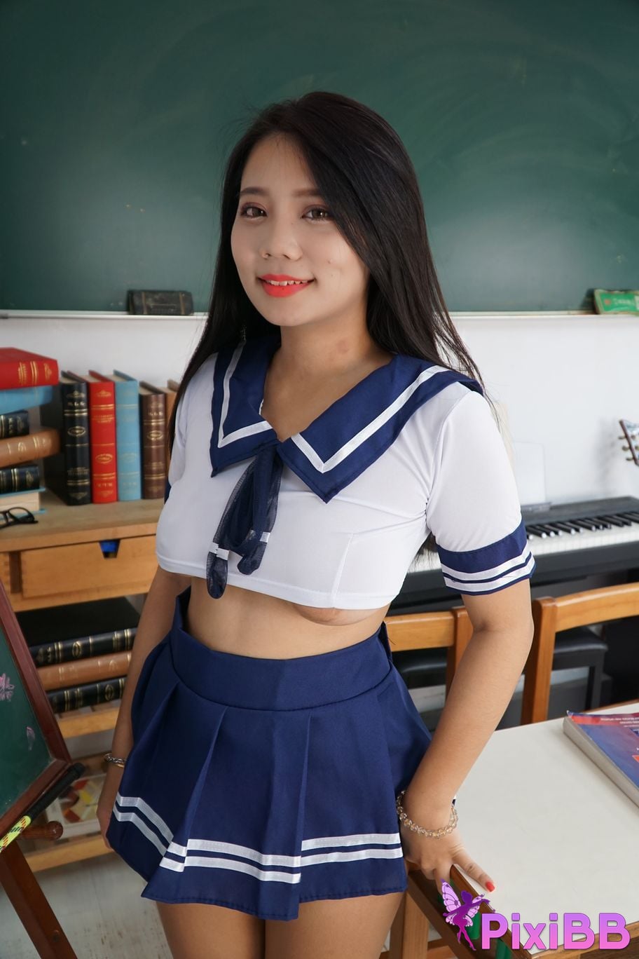 Private Photoshoot Xixi Plump royal sister JK Full scale private shooting PixiBB.COM 023