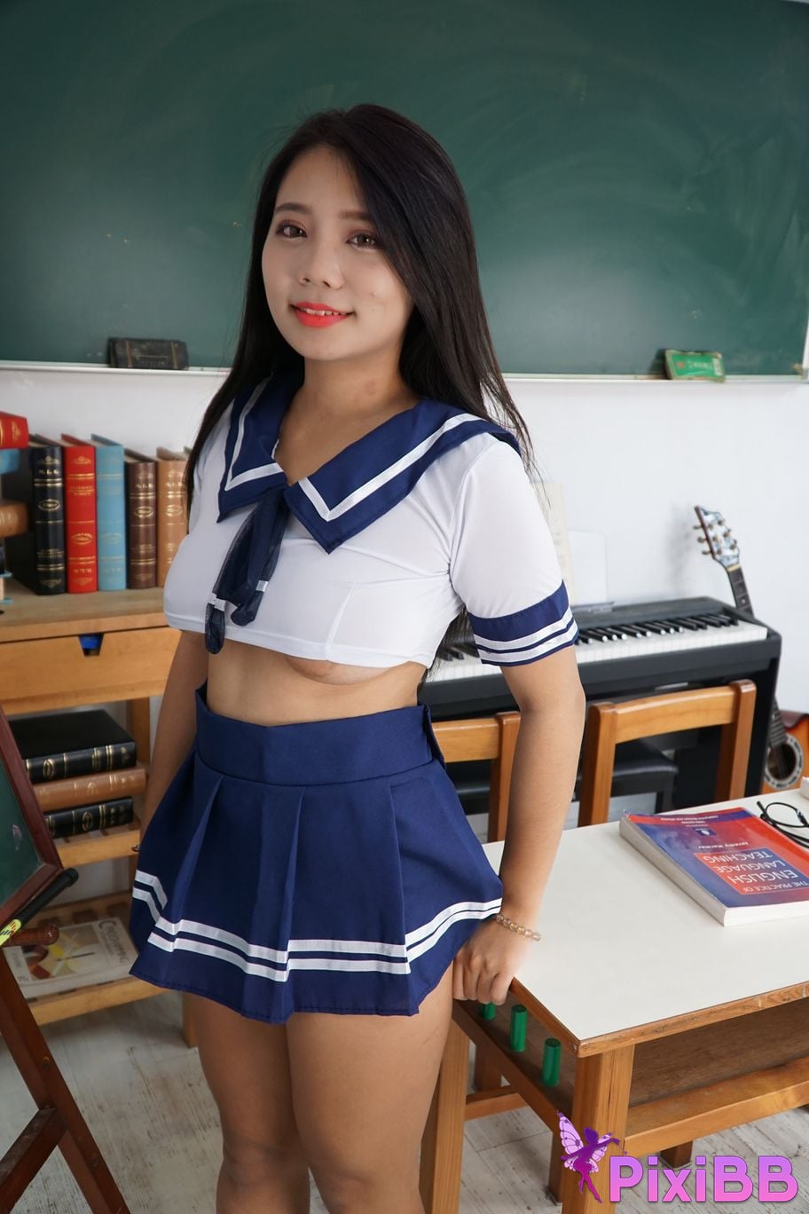 Private Photoshoot Xixi Plump royal sister JK Full scale private shooting PixiBB.COM 024