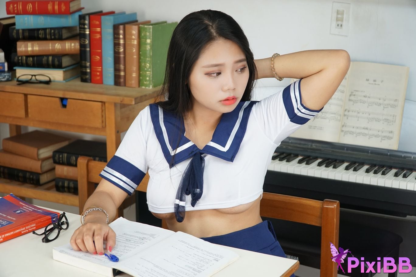 Private Photoshoot Xixi Plump royal sister JK Full scale private shooting PixiBB.COM 032