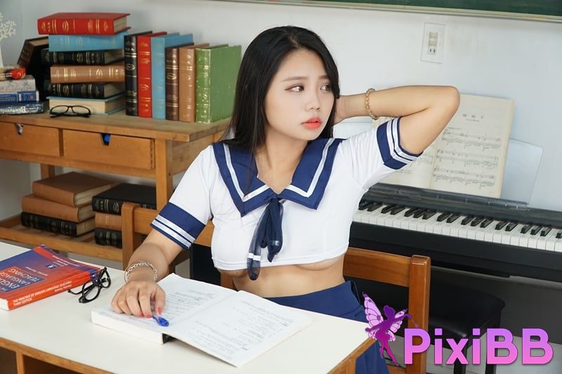 Private Photoshoot Xixi Plump royal sister JK Full scale private shooting PixiBB.COM 033