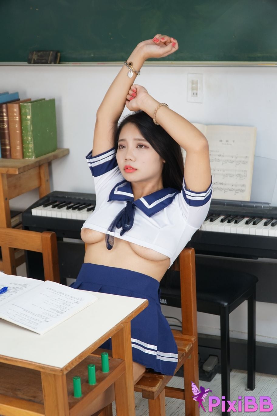 Private Photoshoot Xixi Plump royal sister JK Full scale private shooting PixiBB.COM 035