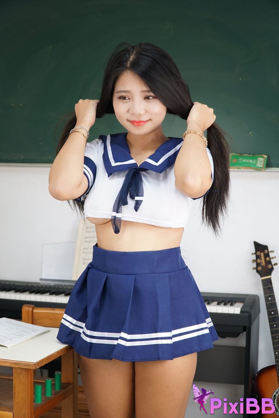 Private Photoshoot Xixi Plump royal sister JK Full scale private shooting PixiBB.COM 039