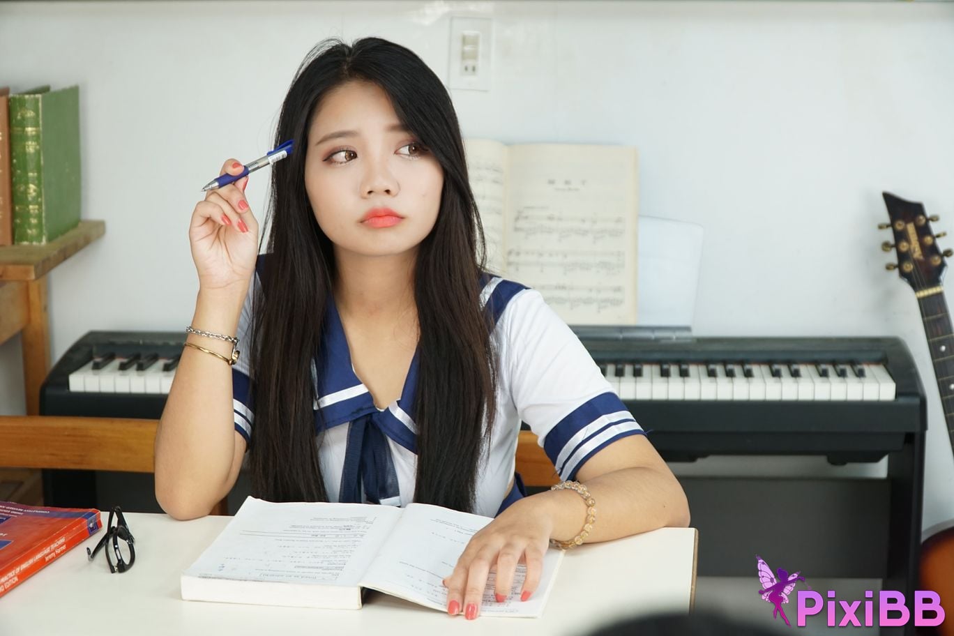 Private Photoshoot Xixi Plump royal sister JK Full scale private shooting PixiBB.COM 044