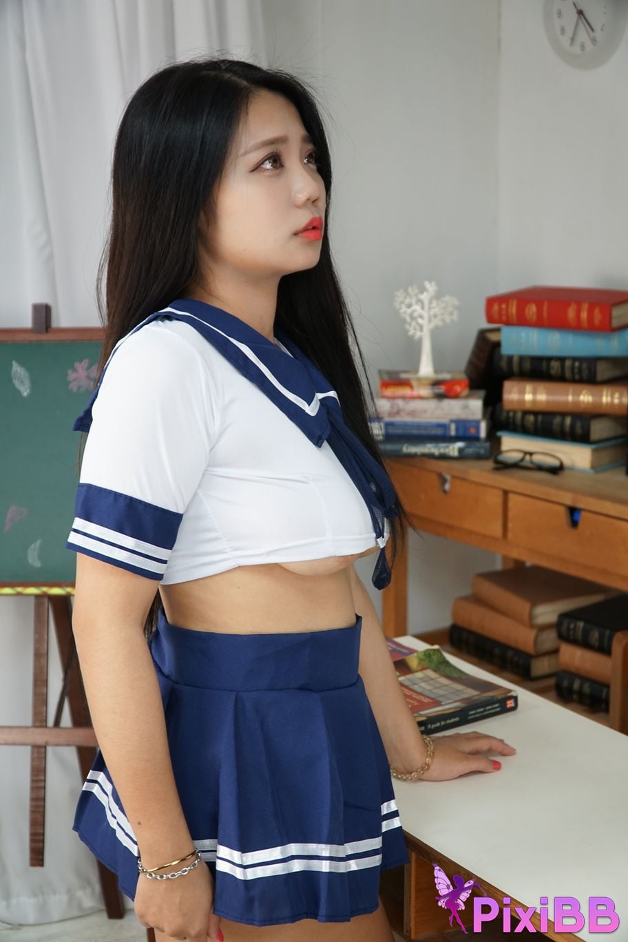 Private Photoshoot Xixi Plump royal sister JK Full scale private shooting PixiBB.COM 052