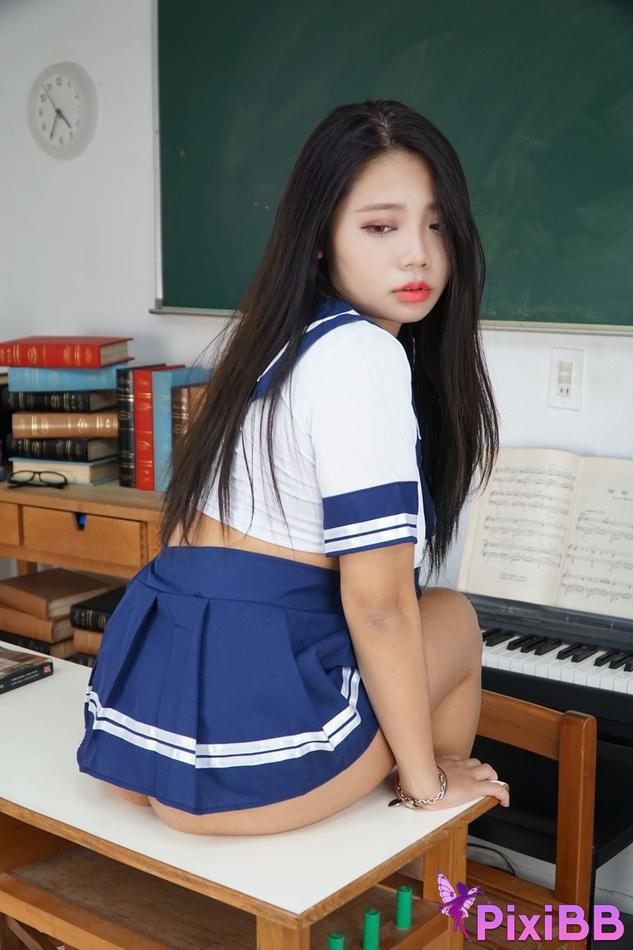 Private Photoshoot Xixi Plump royal sister JK Full scale private shooting PixiBB.COM 053