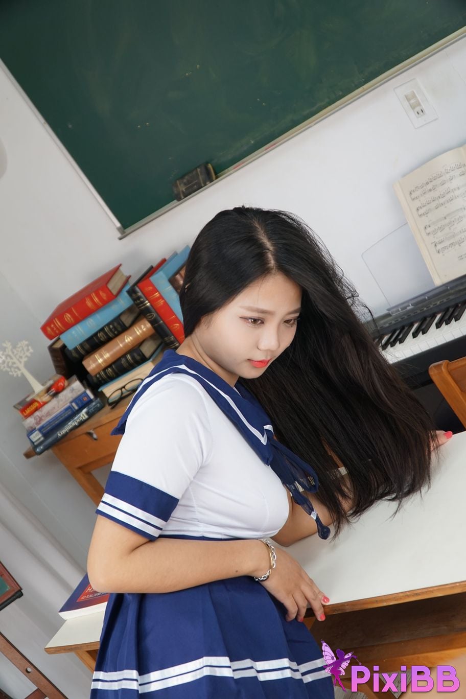 Private Photoshoot Xixi Plump royal sister JK Full scale private shooting PixiBB.COM 062