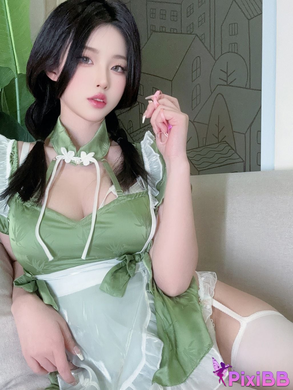 Cosplayer Yuno Shimizu Lotus leaf rice dumpling PixiBB.COM 027