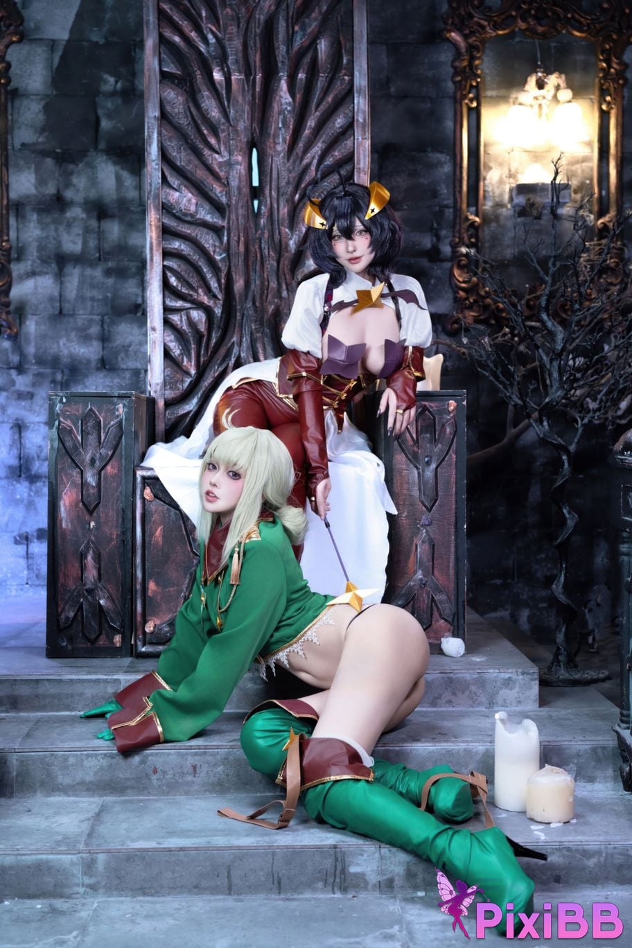 Cosplay Shimizu Yuno Ikutsu Taketo Hiiragi Maika x Araga Kamai PixiBB.COM 052