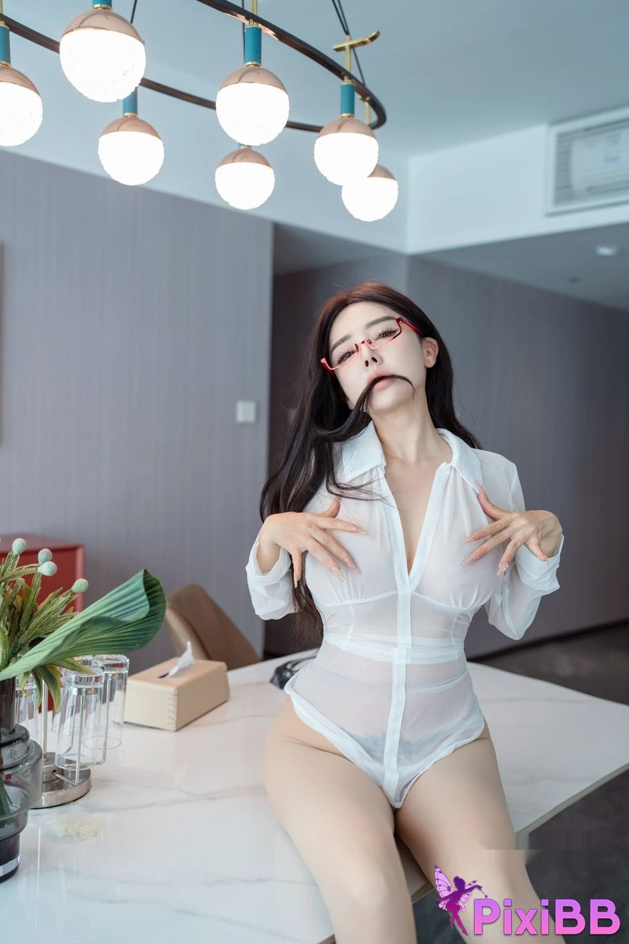 XR Uncensored Pan Siqin gentle lover white rose PixiBB.COM 042