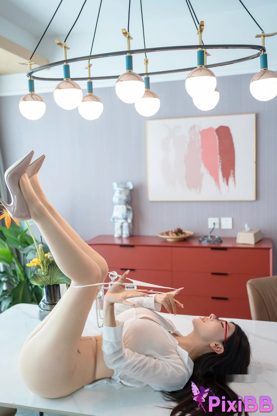 XR Uncensored Pan Siqin gentle lover white rose PixiBB.COM 061