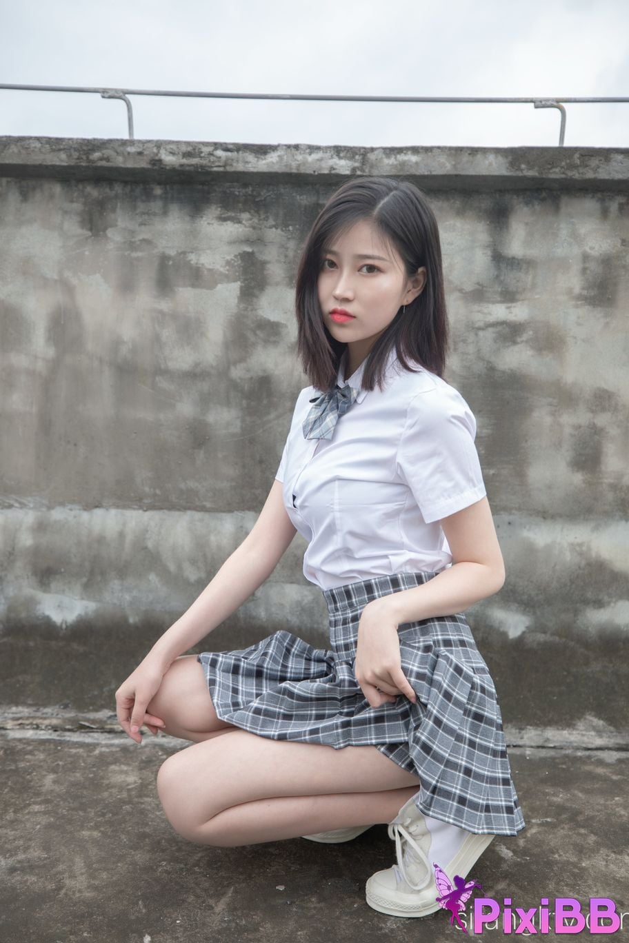 Cosplay Nnian Rooftop JK PixiBB.COM 045