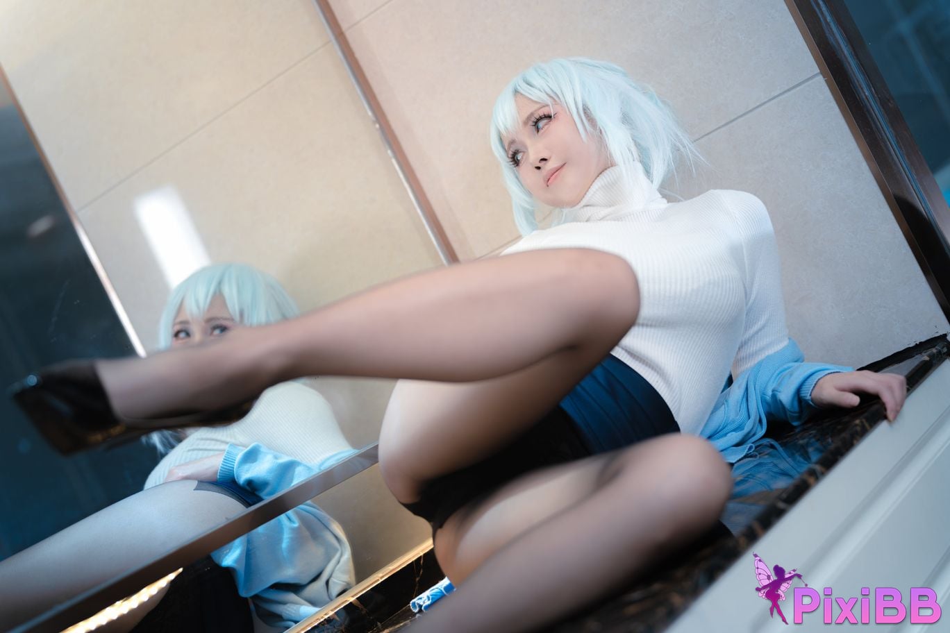 Cosplayer Pear Uesugi snow girl PixiBB.COM 020